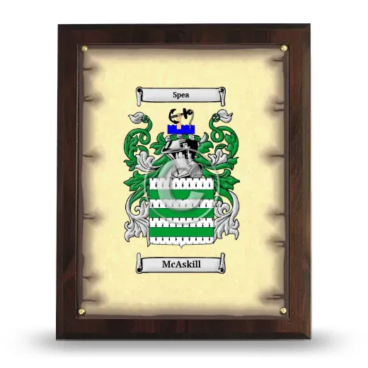 McAskill Coat of Arms Plaque
