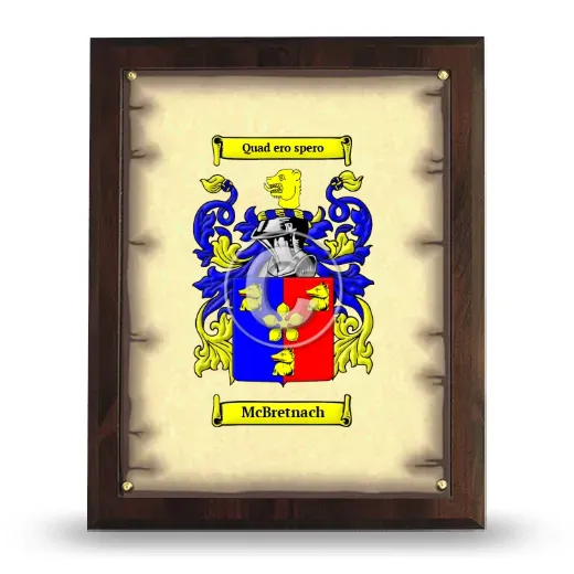 McBretnach Coat of Arms Plaque