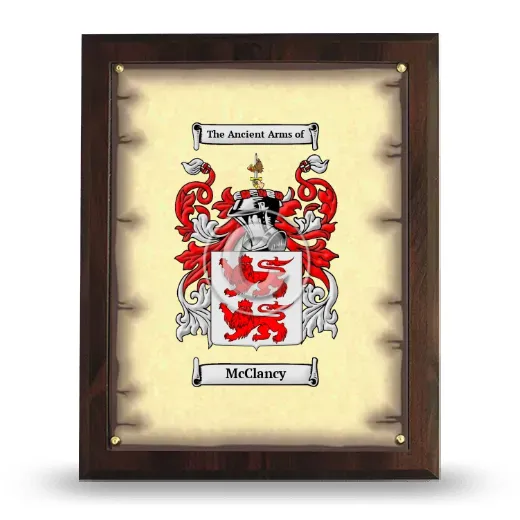 McClancy Coat of Arms Plaque