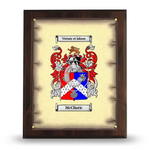 McClintic Coat of Arms Plaque