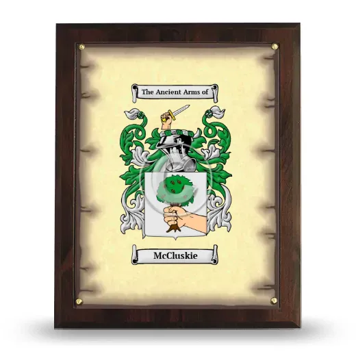 McCluskie Coat of Arms Plaque