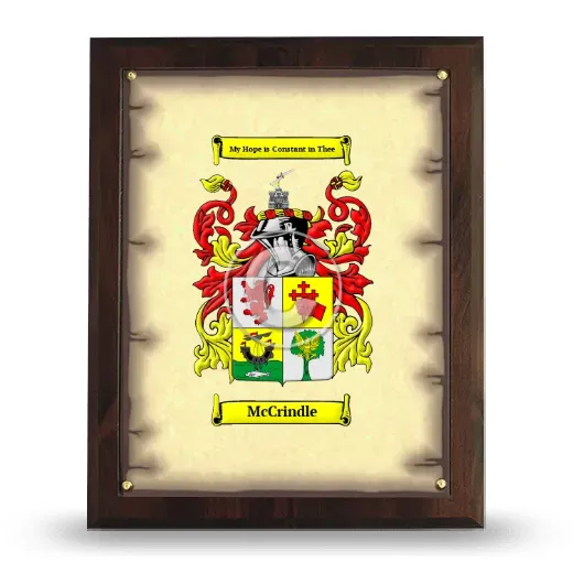 McCrindle Coat of Arms Plaque