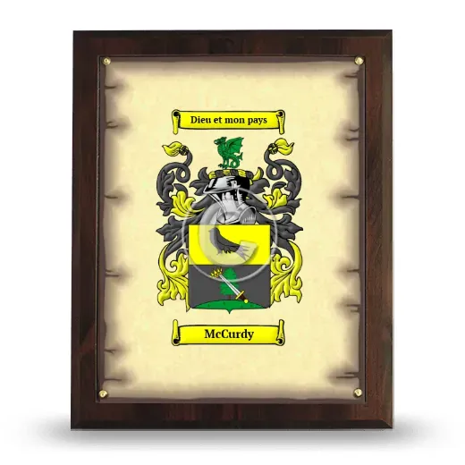McCurdy Coat of Arms Plaque