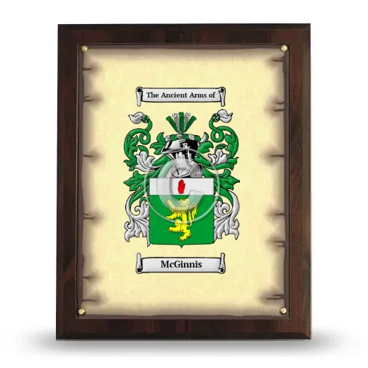 McGinnis Coat of Arms Plaque