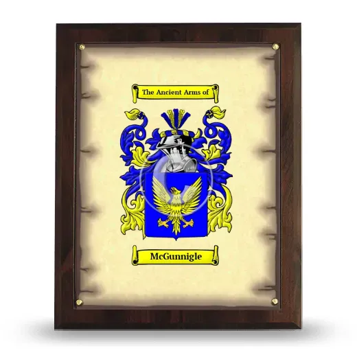 McGunnigle Coat of Arms Plaque