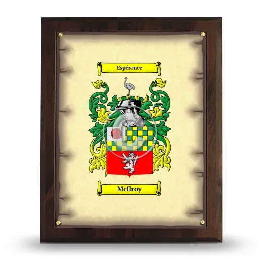 McIlroy Coat of Arms Plaque