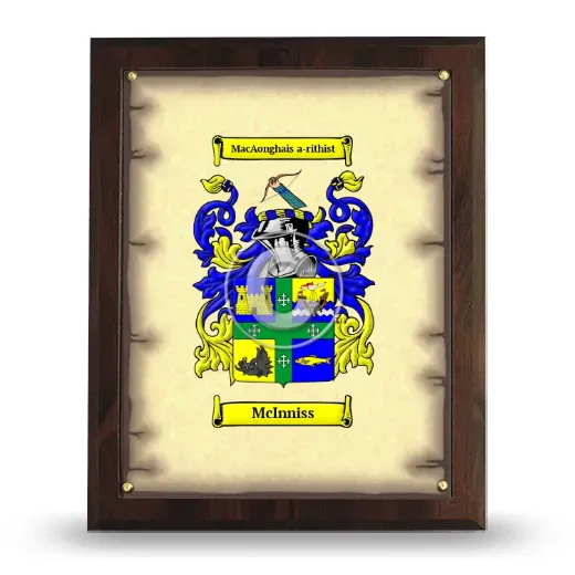 McInniss Coat of Arms Plaque