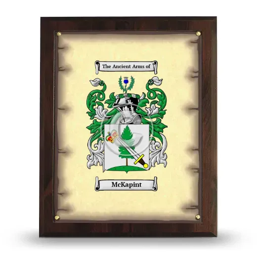 McKapint Coat of Arms Plaque