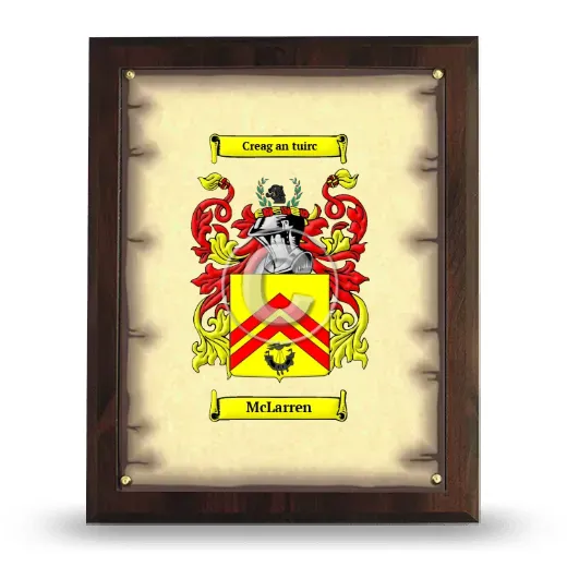 McLarren Coat of Arms Plaque