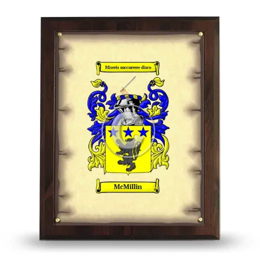 McMillin Coat of Arms Plaque