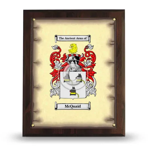 McQuaid Coat of Arms Plaque