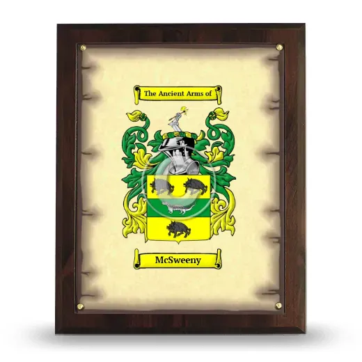 McSweeny Coat of Arms Plaque