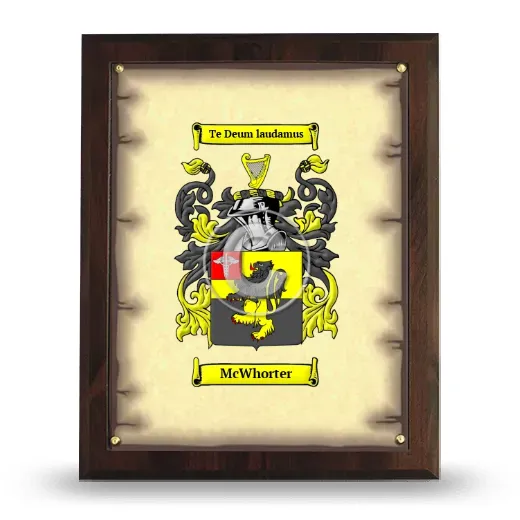 McWhorter Coat of Arms Plaque