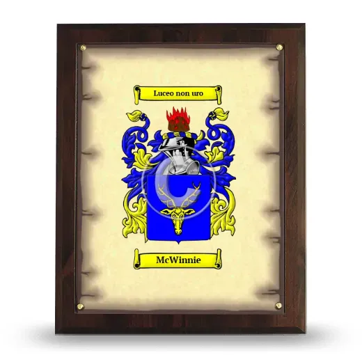 McWinnie Coat of Arms Plaque