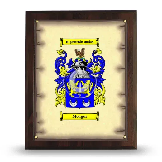 Meager Coat of Arms Plaque