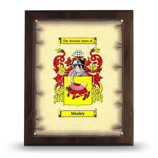 Mealey Coat of Arms Plaque