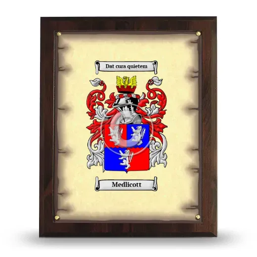 Medlicott Coat of Arms Plaque