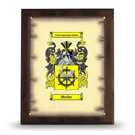 Meeler Coat of Arms Plaque