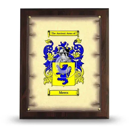 Meers Coat of Arms Plaque