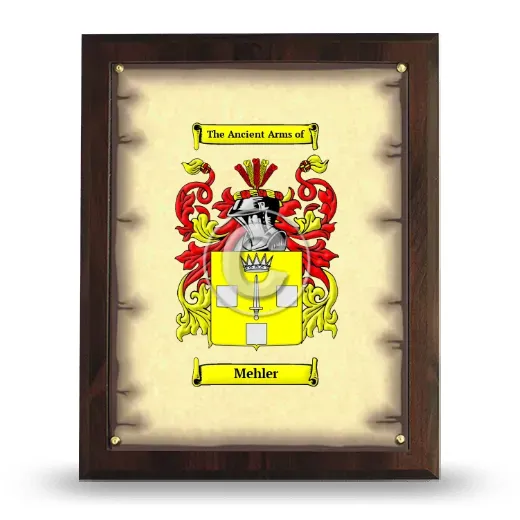 Mehler Coat of Arms Plaque
