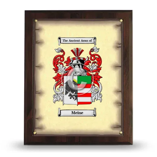 Meine Coat of Arms Plaque