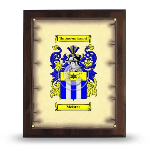 Meister Coat of Arms Plaque