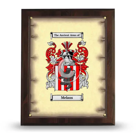 Melans Coat of Arms Plaque