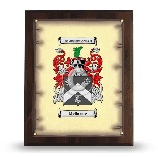 Melborne Coat of Arms Plaque