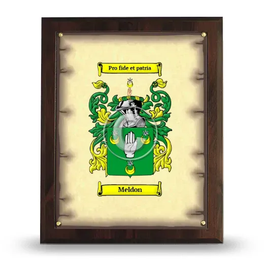 Meldon Coat of Arms Plaque
