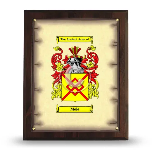 Mele Coat of Arms Plaque