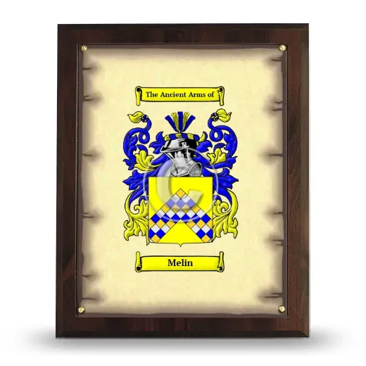 Melin Coat of Arms Plaque