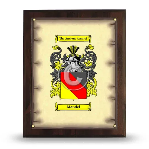 Mendel Coat of Arms Plaque