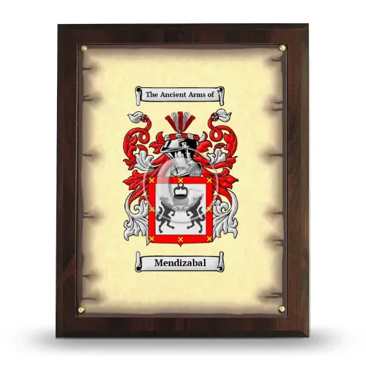 Mendizabal Coat of Arms Plaque