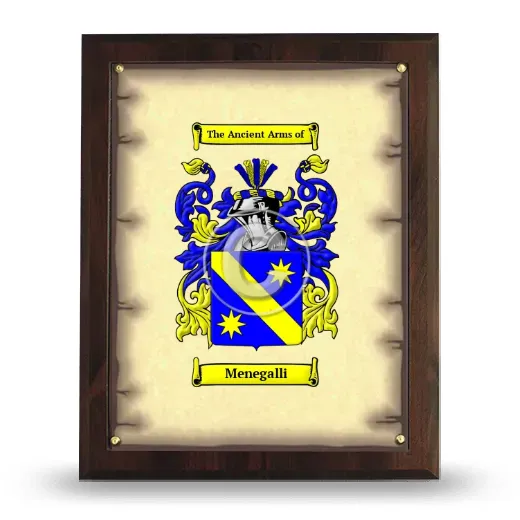 Menegalli Coat of Arms Plaque