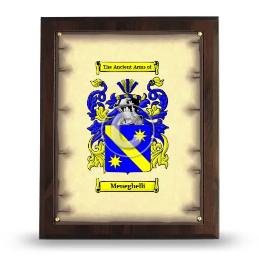 Meneghelli Coat of Arms Plaque