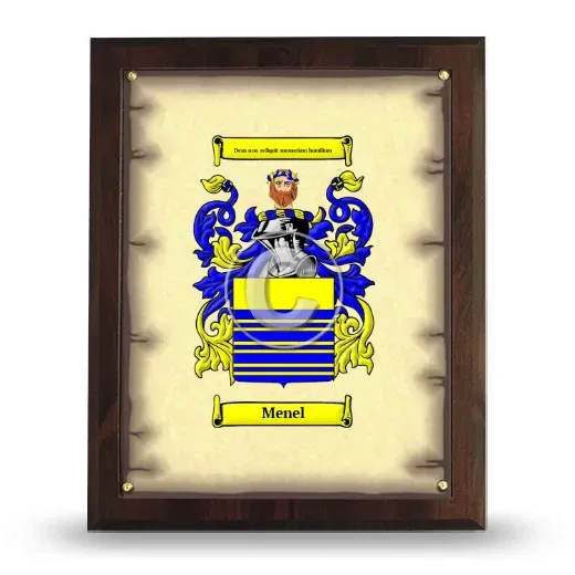 Menel Coat of Arms Plaque