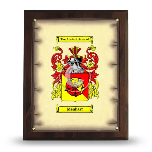 Menhart Coat of Arms Plaque