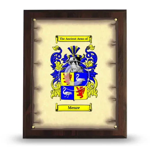 Menze Coat of Arms Plaque