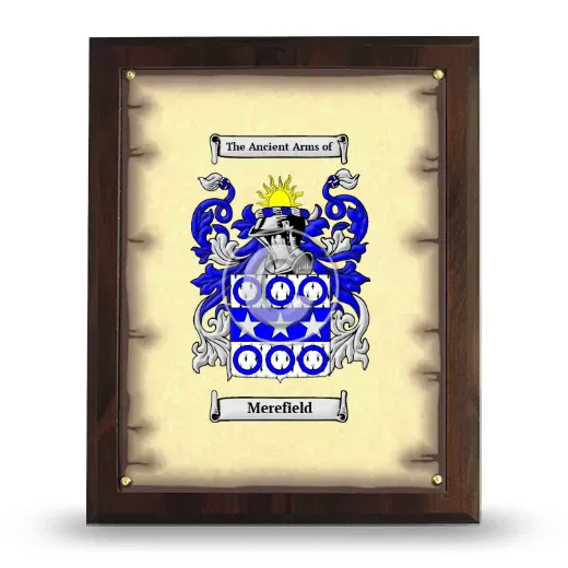 Merefield Coat of Arms Plaque