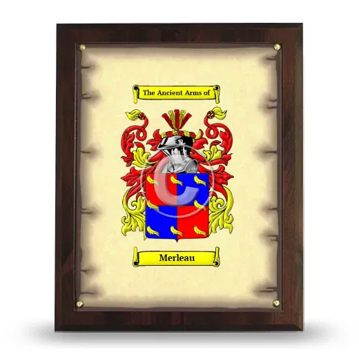 Merleau Coat of Arms Plaque