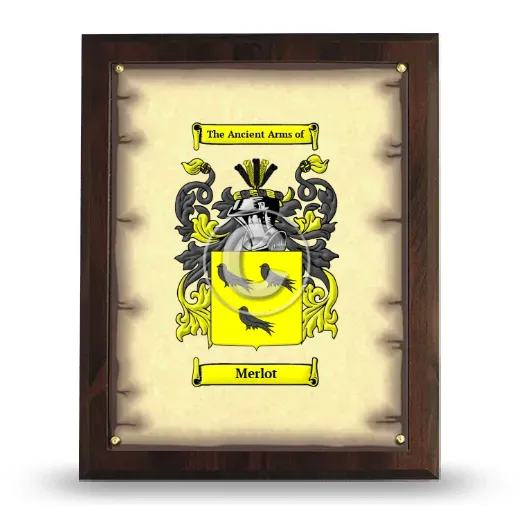 Merlot Coat of Arms Plaque