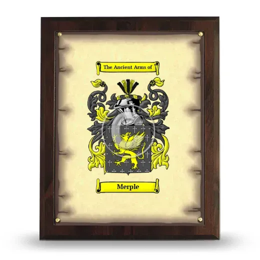 Merple Coat of Arms Plaque