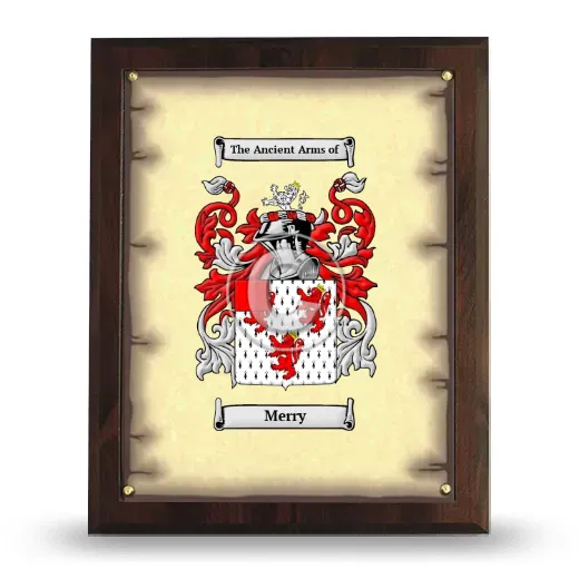 Merry Coat of Arms Plaque