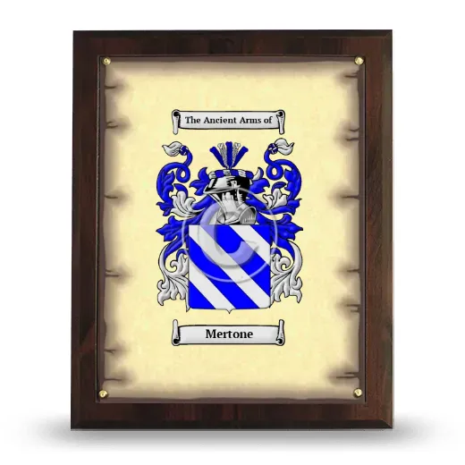 Mertone Coat of Arms Plaque