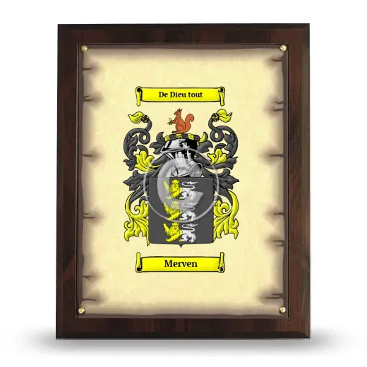 Merven Coat of Arms Plaque
