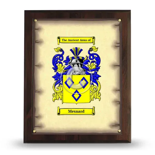 Mesnard Coat of Arms Plaque