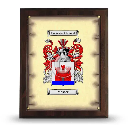 Messer Coat of Arms Plaque
