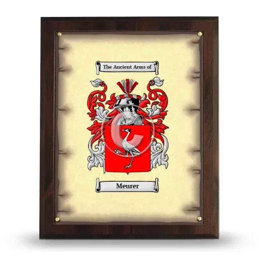 Meurer Coat of Arms Plaque