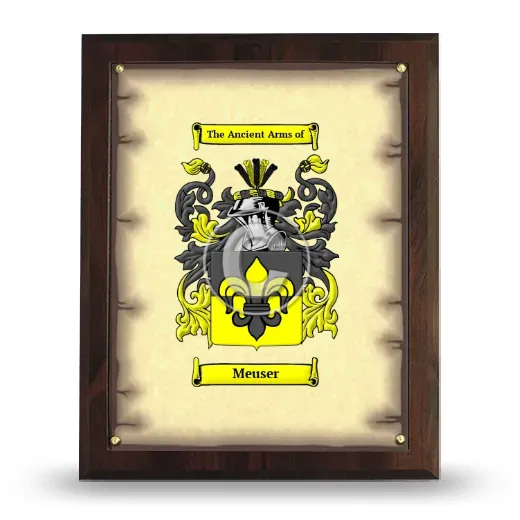 Meuser Coat of Arms Plaque