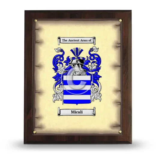 Micali Coat of Arms Plaque